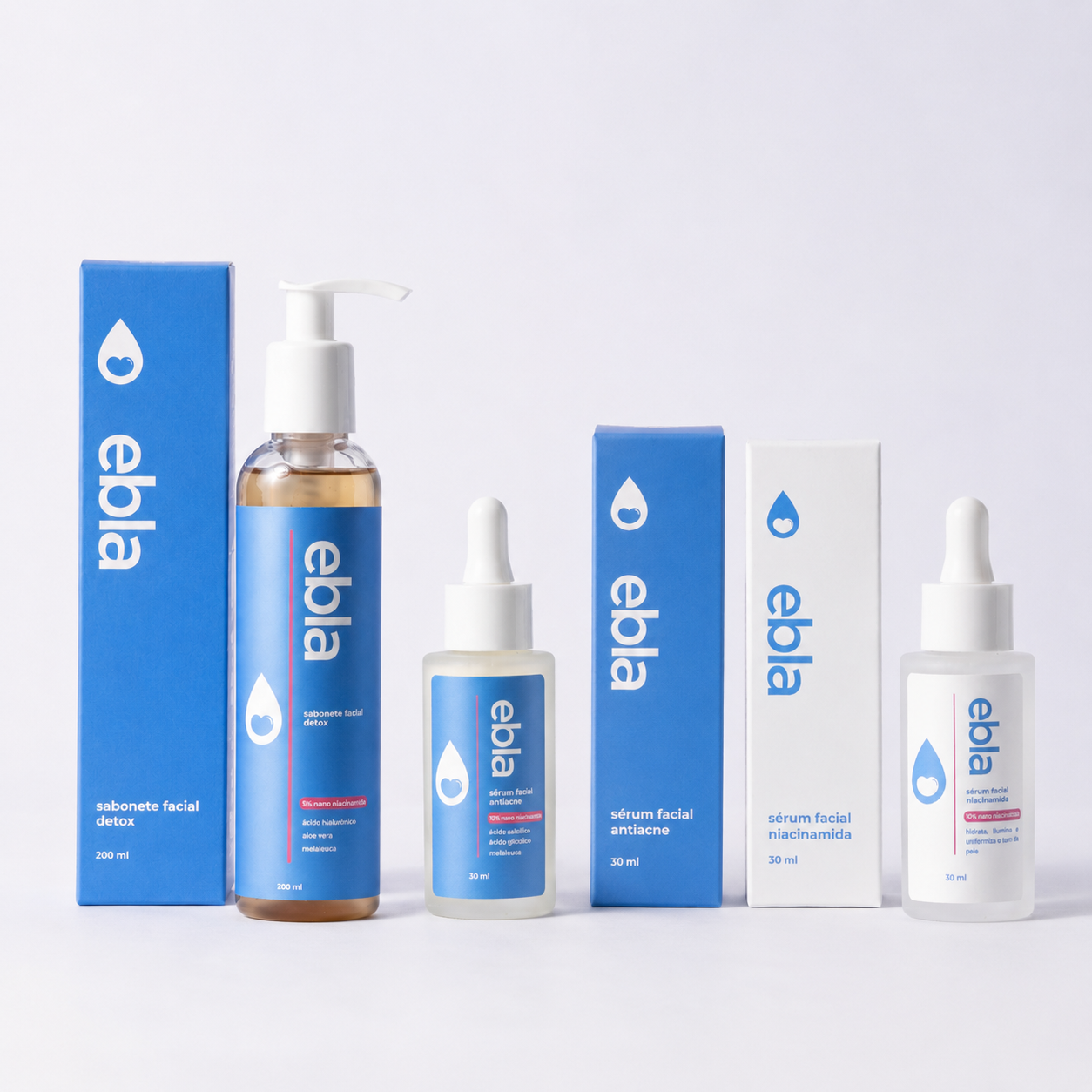 Kit com Sabonete Detox + Sérum Antiacne e Sérum niacinamida