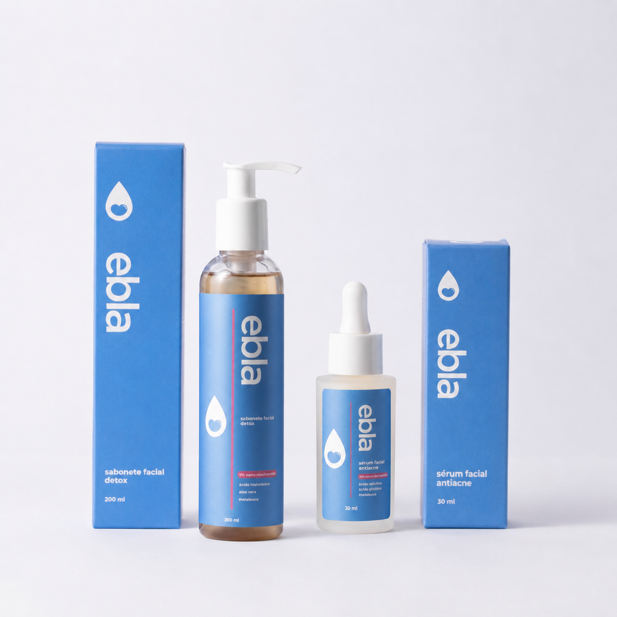 Kit com Sérum Antiacne + Sabonete Detox