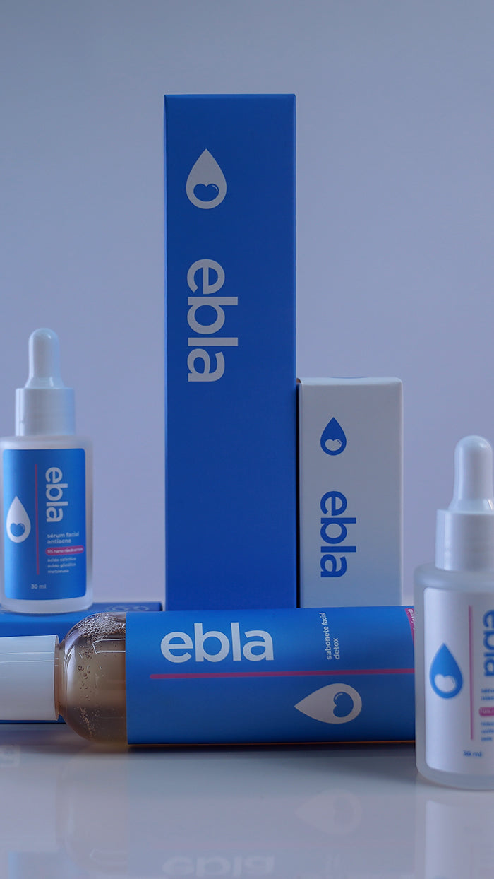 Kit Ebla 1 Sabonete Facial Detox + 1 Sérum Antiacne + 1 Sérum 10% nano niacinamida