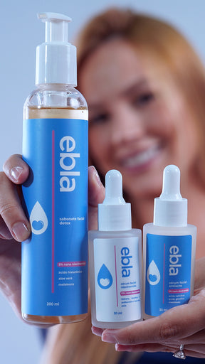 Kit Ebla 1 Sabonete Facial Detox + 1 Sérum Antiacne + 1 Sérum 10% nano niacinamida